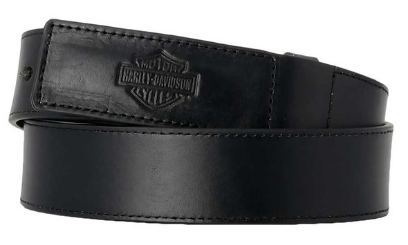 Harley-Davidson Men's Tool Master Bar & Shield Genuine Leather Belt - Black - Wisconsin Harley-Davidson