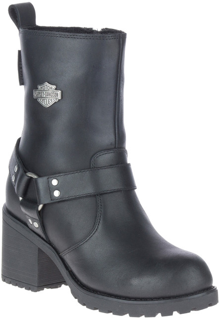 Harley-Davidson Women's Howell 6.75" Black Waterproof Motorcycle Boots, D84665 - Wisconsin Harley-Davidson