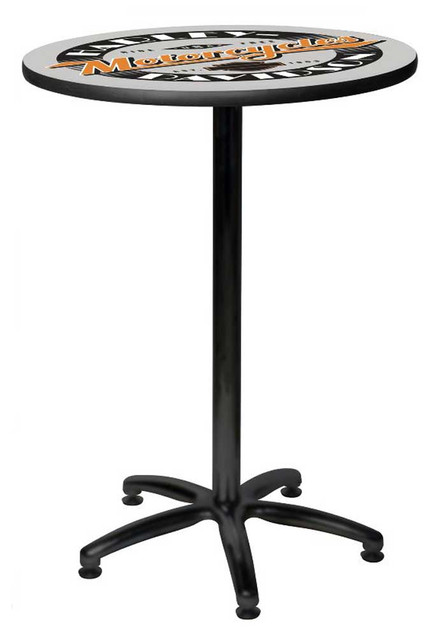 Harley-Davidson Ride Free Round Cafe Table, Durable Steel Base - Black HDL-12332 - Wisconsin Harley-Davidson