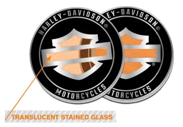 Harley-Davidson® Bar & Shield Logo Stained Glass Metal Challenge