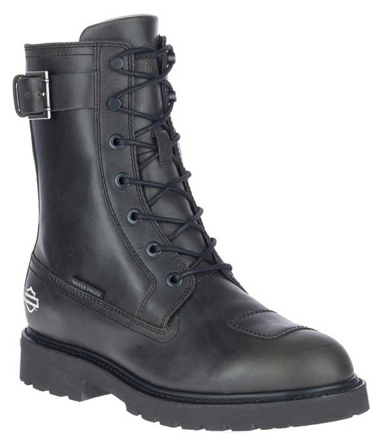 Harley-Davidson Men's Brosner 8-Inch Waterproof Black Motorcycle Boots D93700 - Wisconsin Harley-Davidson