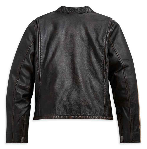 Harley-Davidson® Women's Sleeve Stripe Leather Jacket, Black 97000