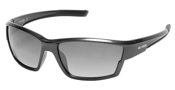 Harley-Davidson Men's Narrow Sport Wrap Sunglasses, Gray Frame/Smoke Lenses - Wisconsin Harley-Davidson