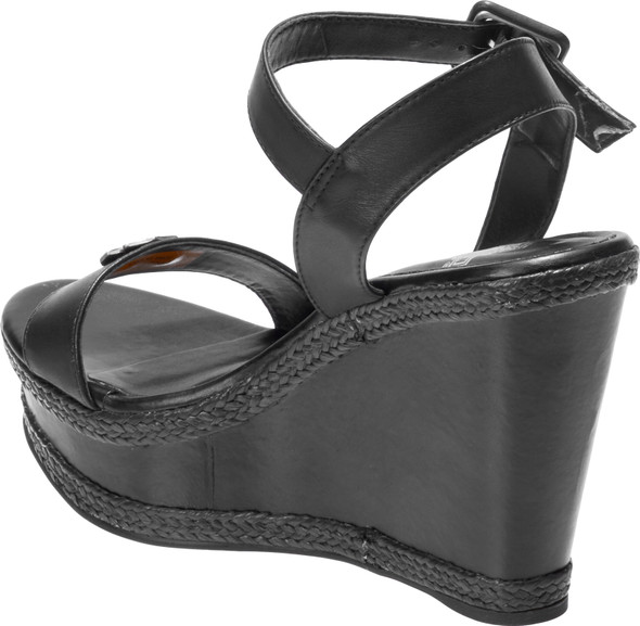 ★JILLSTUART★ Harley Black Stud Welt Point Sandals JLSO5E68 Harley-Davidson® Women's Belmont Wedge Platform Sandals