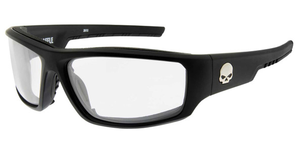 Harley-Davidson Men's Baffle Sunglasses, Clear Lenses & Matte Black Frames - Wisconsin Harley-Davidson