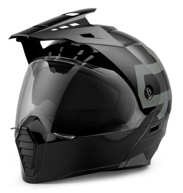 Harley-Davidson® Unisex Grit Adventure J09 Modular Helmet, Black