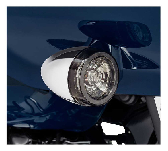 Harley-Davidson LED フロントターンシグナルインサート 2個 LEDブレットターンシグナル インサートキット アンバー |ハーレー