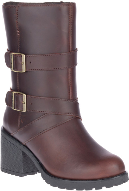 Harley-Davidson Women's LaLanne Triple Strap Brown Motorcycle Boots, D84714 - Wisconsin Harley-Davidson