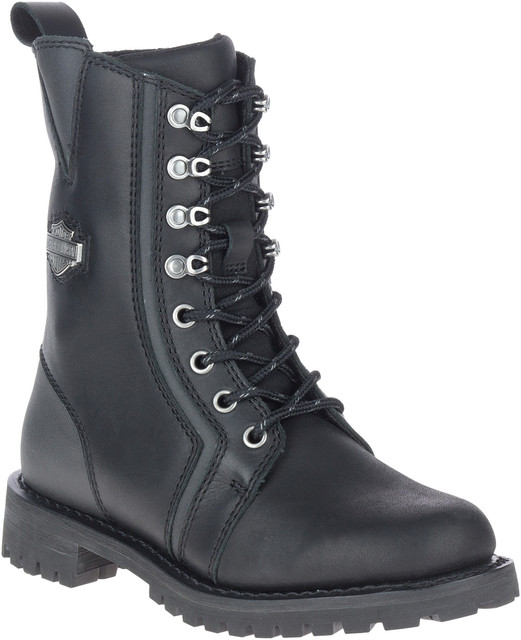 Harley-Davidson Women's Grimes 7-Inch Black Motorcycle Boots, D87204 - Wisconsin Harley-Davidson