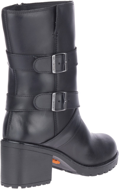 Harley-Davidson® Women's LaLanne Triple Strap Black Motorcycle Boots, D84713