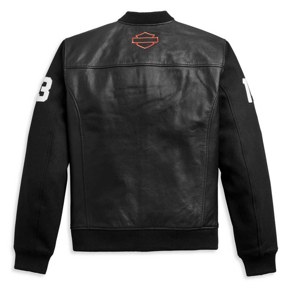 T*N様 Harley-Davidson HD-MC異素材ミックス・ボンバージャ Harley-Davidson® Men's HD-MC Mixed Media Bomber Jacket - Black