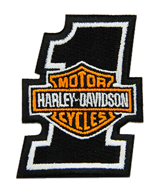 Harley-Davidson 2 inch Embroidered #1 Bar & Shield Logo Emblem Sew-On Patch - Wisconsin Harley-Davidson