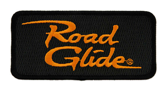 Harley-Davidson 4 in Embroidered Road Glide Emblem Sew-On Patch - Black/Orange - Wisconsin Harley-Davidson