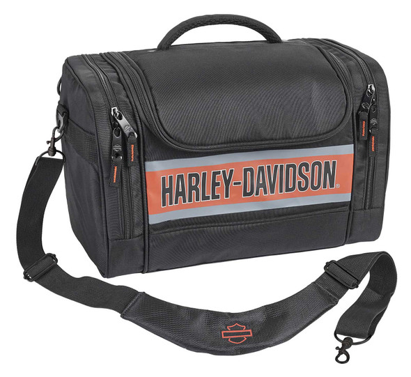 Harley-Davidson Trailblazer Hop Along Travel Duffel Bag - Black/Rust Vintage - Wisconsin Harley-Davidson