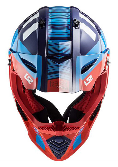 Mxsport LS2 フルフェイスヘルメット LS2 Helmets Gate XCODE Full Face MX Motorcycle Helmet, Gloss Red