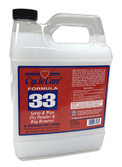 Cycle Care Formula 33 - Motorcycle & Automotive Spray and Wipe Instant Cleaner Residue Remover Detailer and Polish, Non-Streaking and High Protection - 1 Gallon - Wisconsin Harley-Davidson