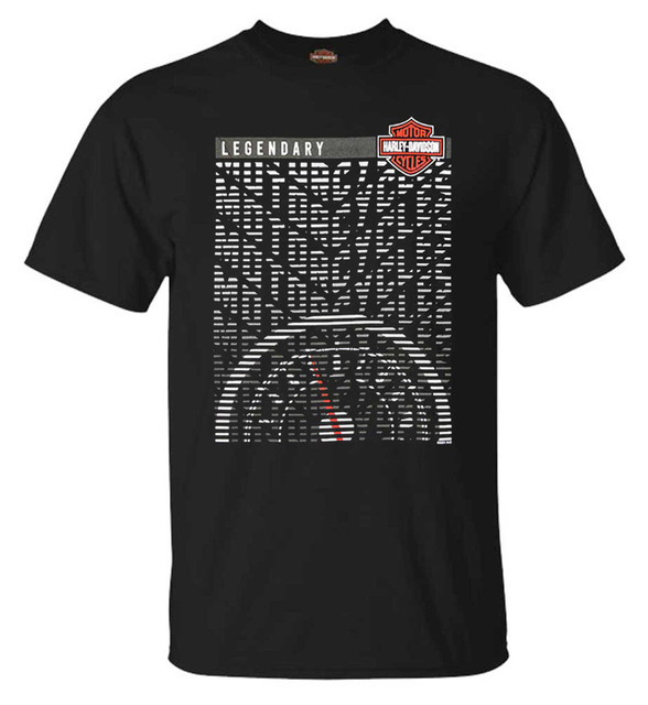 Harley-Davidson Men's Accelerated Life Crew-Neck Short Sleeve T-Shirt - Black - Wisconsin Harley-Davidson