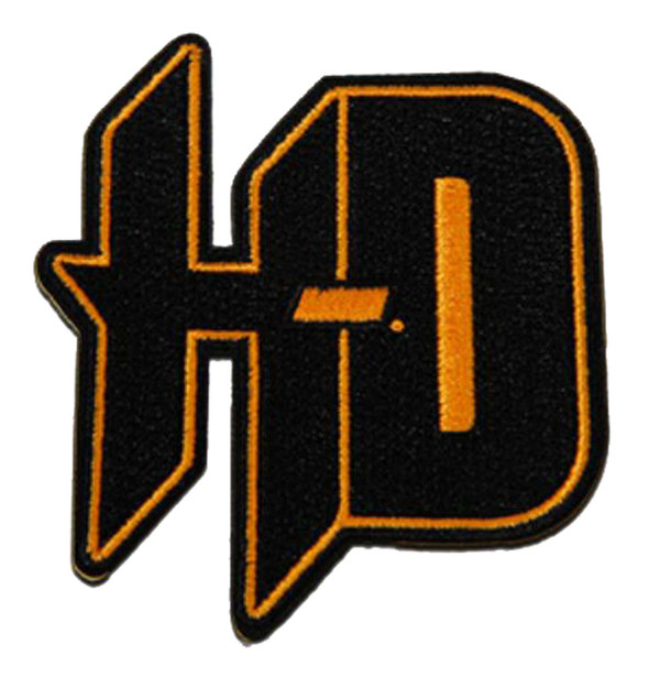 Harley-Davidson 2.65 in Embroidered H-D Emblem Sew-On Patch - Black & Orange - Wisconsin Harley-Davidson