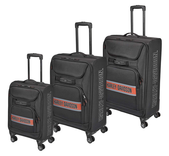 Harley-Davidson Trailblazer Multi-Pocket Wheeled Travel Luggage - Rust Vintage - Wisconsin Harley-Davidson