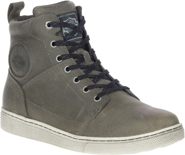 Harley-Davidson Men's Bateman 5-Inch Grey Motorcycle Riding Sneakers, D93803 - Wisconsin Harley-Davidson