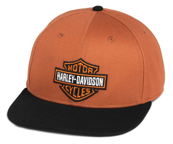 Harley-Davidson Men's Bar & Shield Adjustable Baseball Cap, Orange 97700-21VM - Wisconsin Harley-Davidson