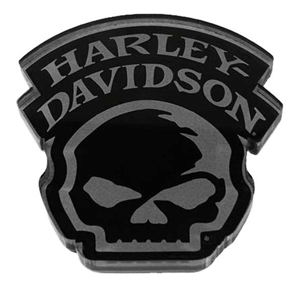 Harley-Davidson Cut-Out Willie G Skull Hard Acrylic Magnet - 3 x 2.75 inches - Wisconsin Harley-Davidson