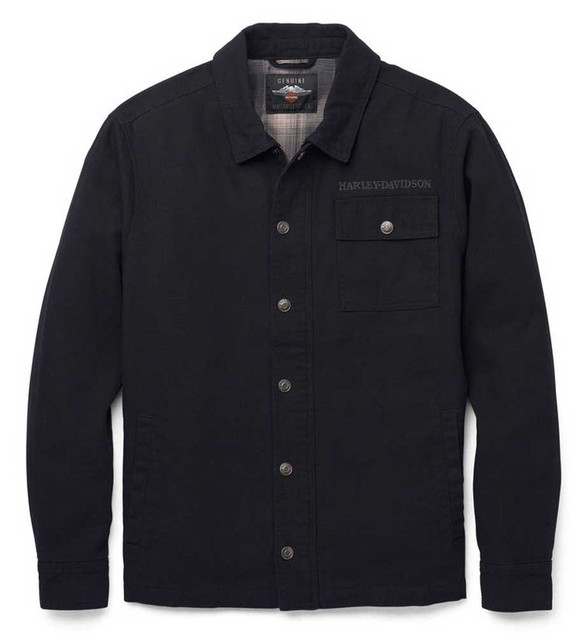 Harley-Davidson Men's Willie G Skull Snap Casual Jacket - Black 97401-22VM - Wisconsin Harley-Davidson