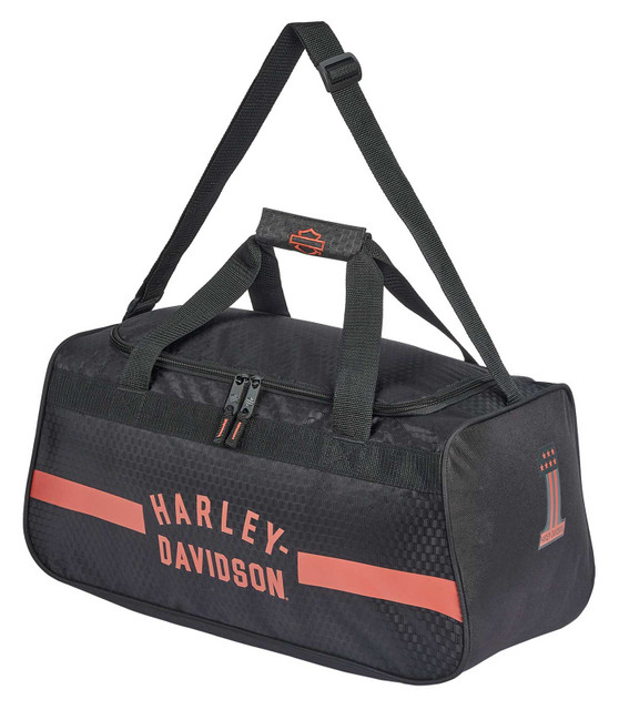 Harley-Davidson® Rust Orange #1 Logo Sports Duffel Bag w/ Shoulder