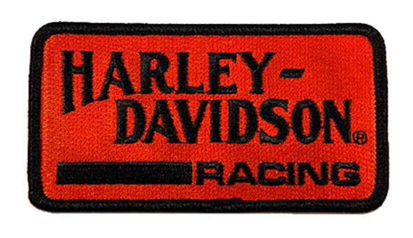 Harley-Davidson 4 in. Embroidered Vintage Racing H-D Text Emblem Sew-On Patch - Wisconsin Harley-Davidson