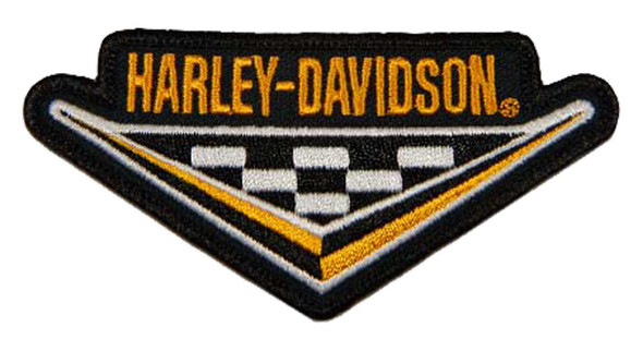 Harley-Davidson 4 in. Embroidered Nostalgia H-D Checker Tri Emblem Sew-On Patch - Wisconsin Harley-Davidson