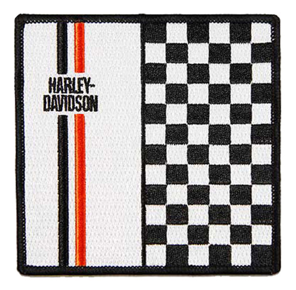 Harley-Davidson 4 in. Embroidered Bold Checkered H-D Emblem Sew-On Patch - Wisconsin Harley-Davidson