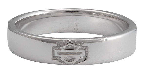 Harley-Davidson Women's Bar & Shield Cirque Crystal Band Ring - Sterling Silver - Wisconsin Harley-Davidson