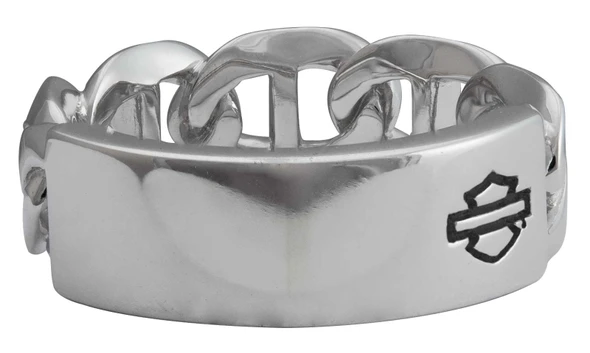 Harley-Davidson Women's B&S Mariner Chain Ring - Silver Stainless Steel - Wisconsin Harley-Davidson