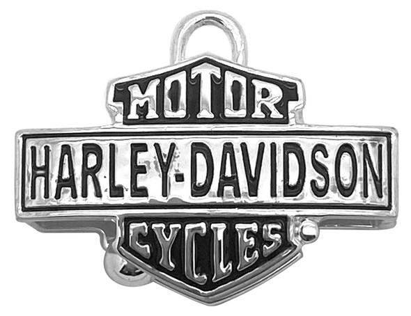Harley-Davidson Vintage Bar & Shield Logo Shaped Ride Bell - Silver Finish - Wisconsin Harley-Davidson