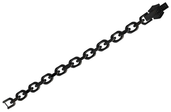 Harley-Davidson Men's Vintage Bar & Shield Link Bracelet - Black Stainless Steel - Wisconsin Harley-Davidson