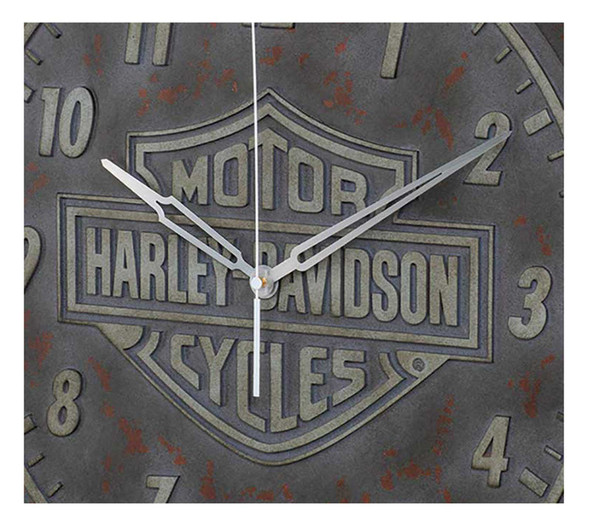 Harley-Davidson スカルデザイン ウォールクロック壁掛け時計 Harley-Davidson® Bar & Shield Logo Outdoor Clock - Resin