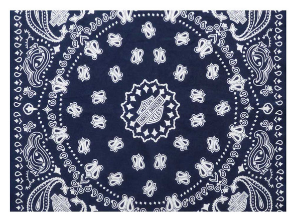 Harley-Davidson® American Heritage Paisley Bandana - Peacoat Blue