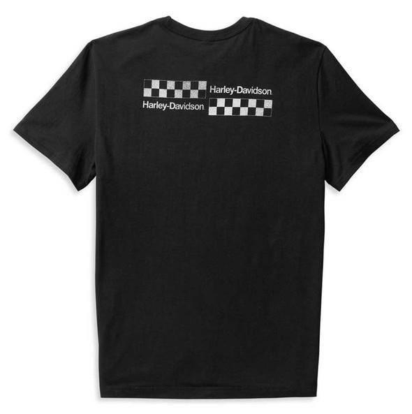 Harley Davidson® Mens Checkerboard Short Sleeve Graphic Tee Black 96538 22vm Wisconsin 