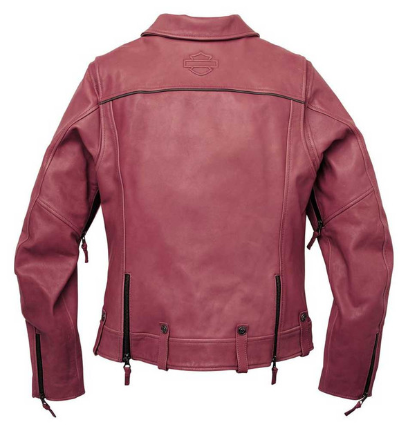 Harley-Davidson® Women's Vixen Lane Leather Riding Jacket, Pink