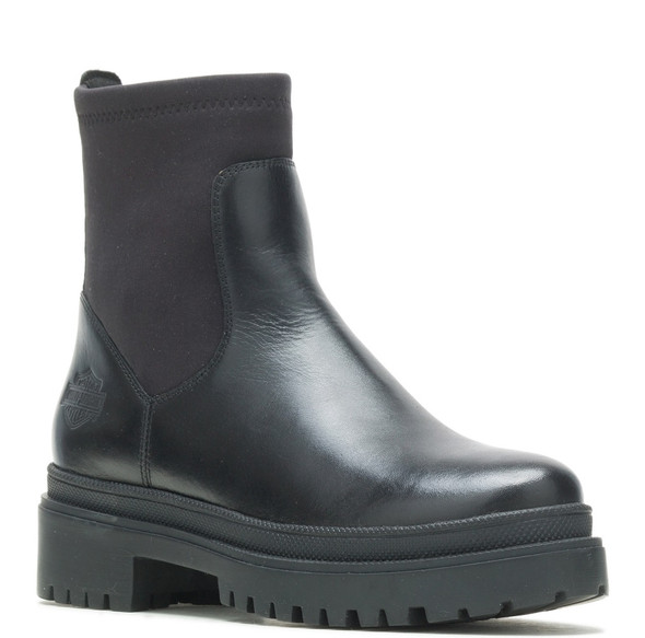 Harley-Davidson Women's Lenora 6-Inch Black Leather Fashion Boots D84782 - Wisconsin Harley-Davidson