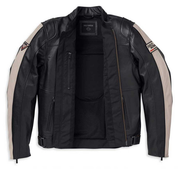 ジャケット・アウター Harley Davidson Rider Leather Jacket M Harley-Davidson® Men's Enduro Striped Leather Riding Jacket