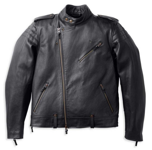 Harley-Davidson Men's Big Sur Midweight Leather Jacket, Black 98009-22VM - Wisconsin Harley-Davidson