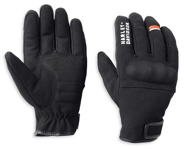 Harley-Davidson Men's South Shore Full-Finger Textile Gloves, Black 98148-22VM - Wisconsin Harley-Davidson