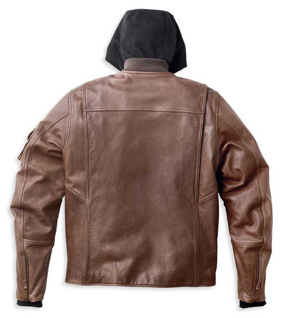 【Hurley Davidson】ムートンボア　レザージャケット　ブラウンL ◇◇ HARLEY-DAVIDSON ハーレーダビッドソン ムートンジャケット 羊毛