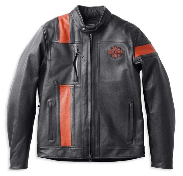 Harley-Davidson® Men's Hwy-100 Waterproof Leather Jacket, Black