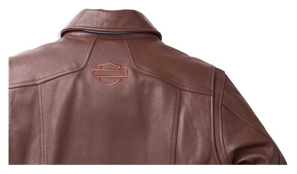 Harley-Davidson® Men's Portage Midweight Leather Jacket - Brown
