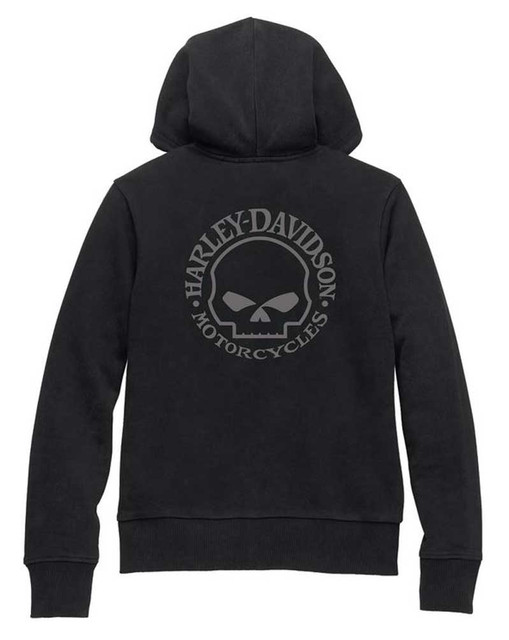 Harley-Davidson® Women's Special Skull Zip Front Hoodie - Black