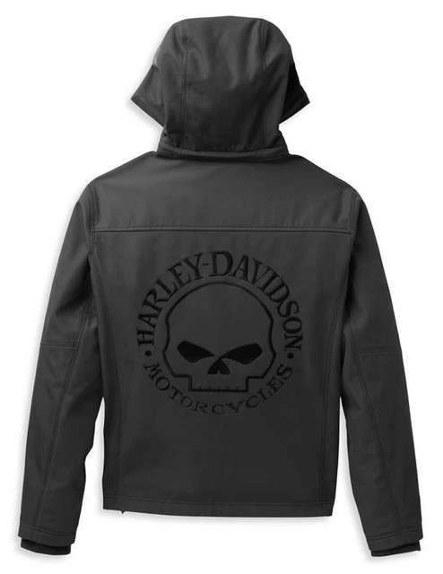IONSEOUL American Harley Washing Hood-T (起毛) Harley-Davidson® Men's Willie G Skull Hooded Softshell