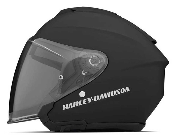 【Harley-Davidson】メイウッドIIサンシールドH33 3/4ヘルメット Maywood II Sun Shield H33 3/4 Helmet - Matte Black Silver