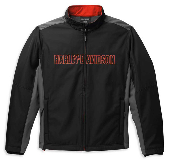 Harley-Davidson® Men's Bar & Shield Hooded Softshell Jacket, Black